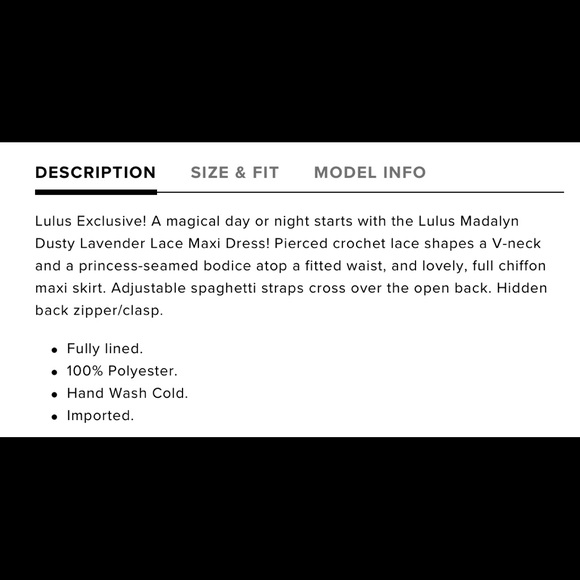 Madalyn Dusty Lavender Lace Maxi Dress - Picture 5 of 5